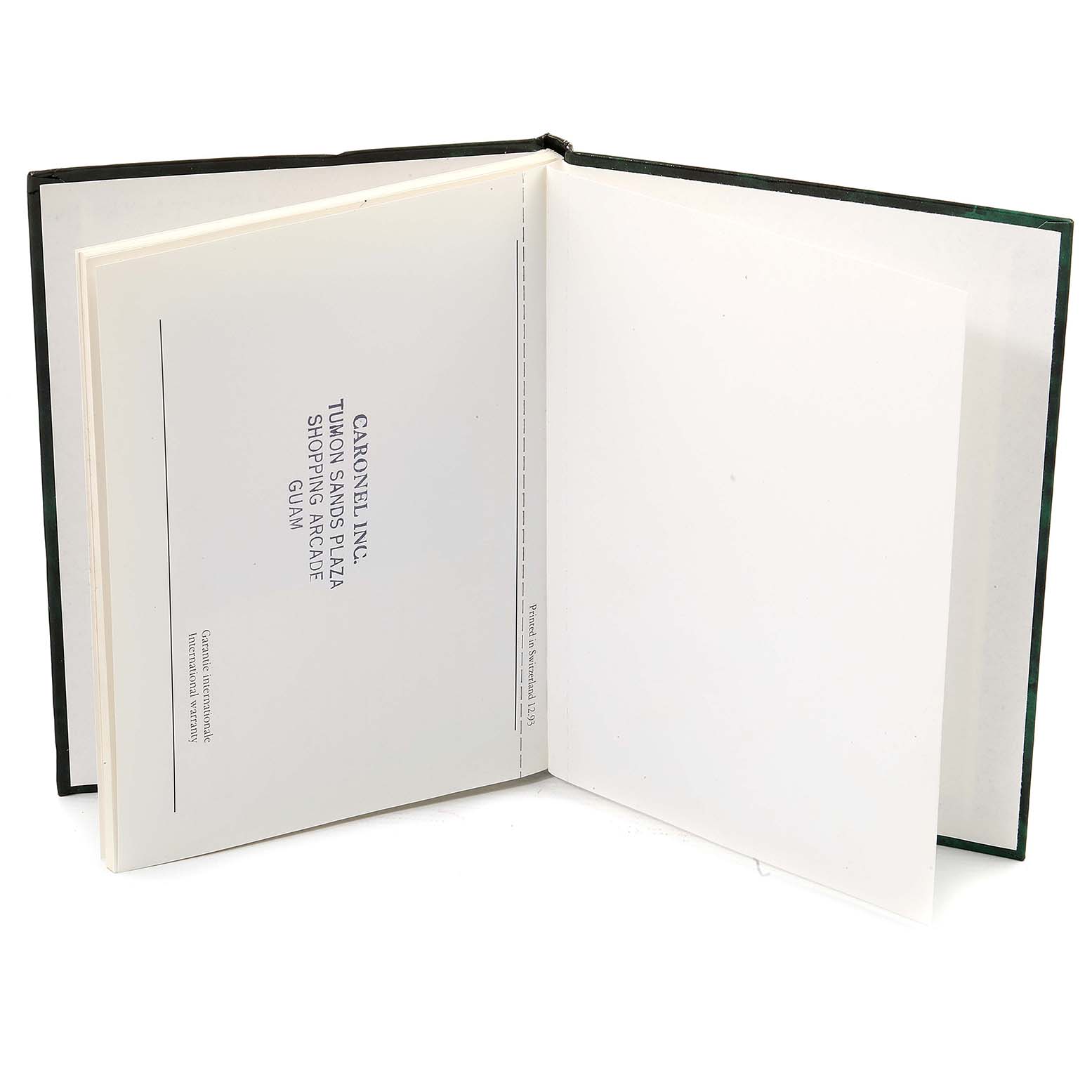 The image shows the opened booklet for the Royal Oak model by Audemars Piguet, displaying pages with text.