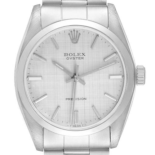 The image shows a frontal view of the Rolex Vintage Collection model 6426 men's watch, highlighting the dial, case, crown, and a portion of the bracelet.