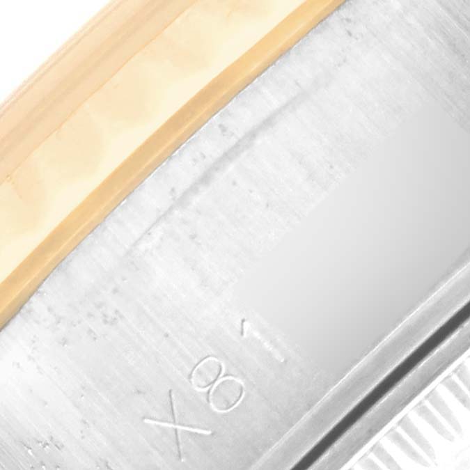 The image shows a close-up of the metal bracelet and clasp of a Rolex Datejust 69173 Women's Steel and Gold (two tone) Beige Dial 69173 Women's Steel and Gold (two tone) Beige Dial watch.