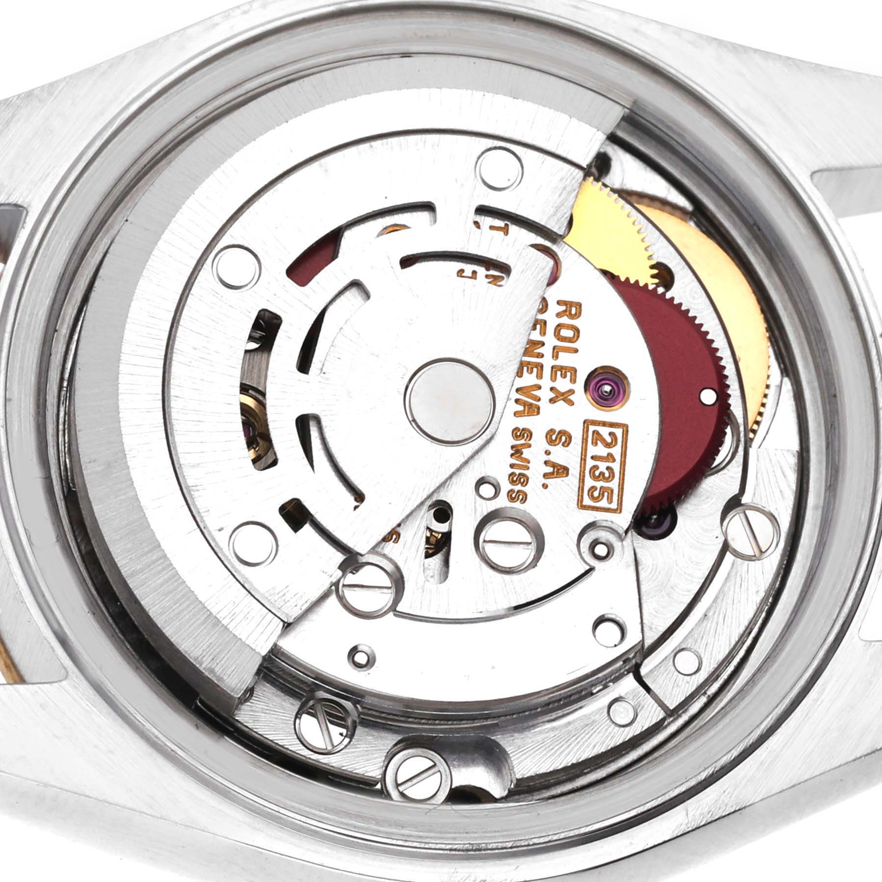 This image shows an internal mechanism of the Rolex Datejust 69173 Women's Steel and Gold (two tone) Champagne Dial 69173 Women's Steel and Gold (two tone) Champagne Dial, revealing the intricate components of its movement.