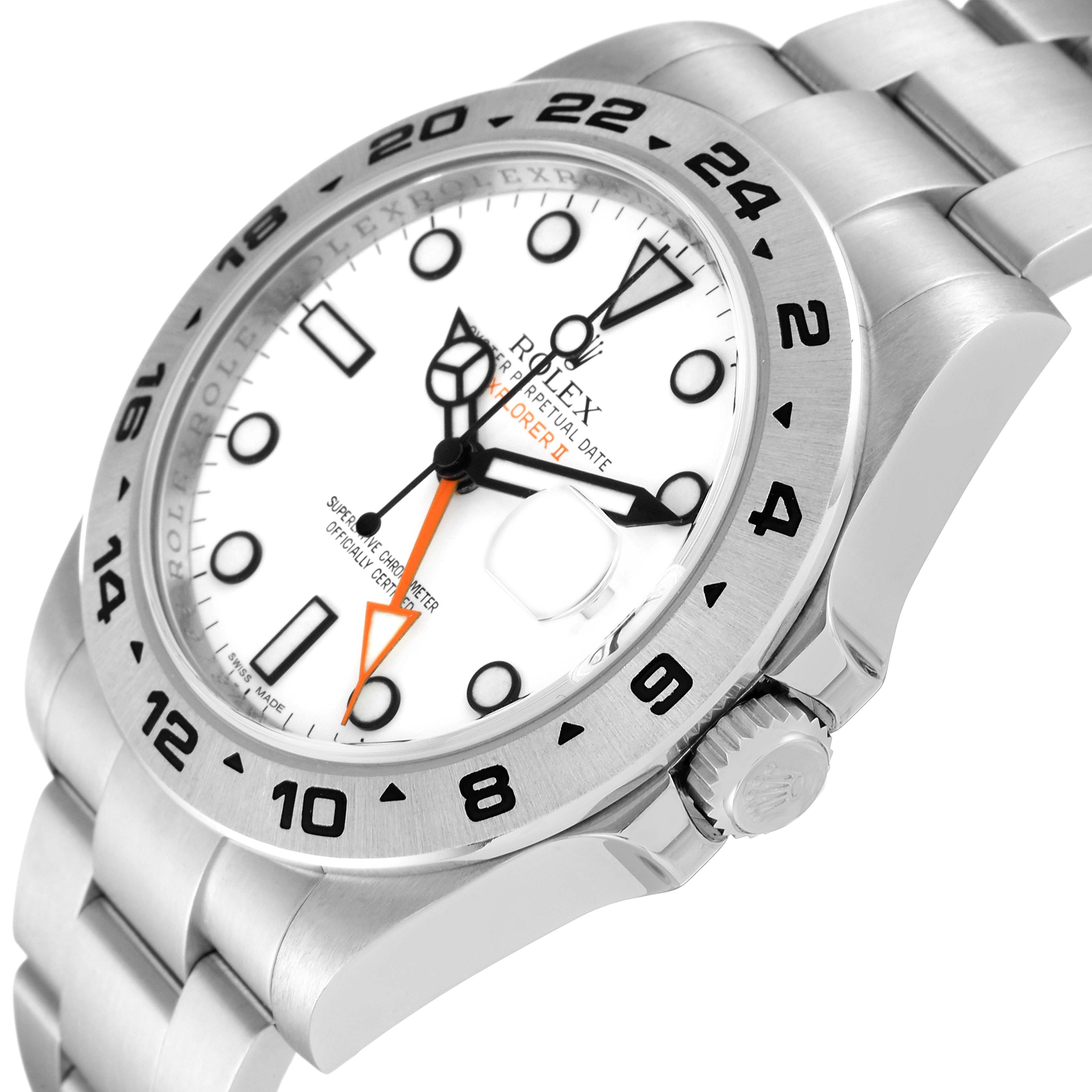 This image shows a close-up angle of a Rolex Explorer 216570 Men's Stainless Steel White Dial 216570 Men's Stainless Steel White Dial watch, highlighting its bezel, dial, and bracelet.