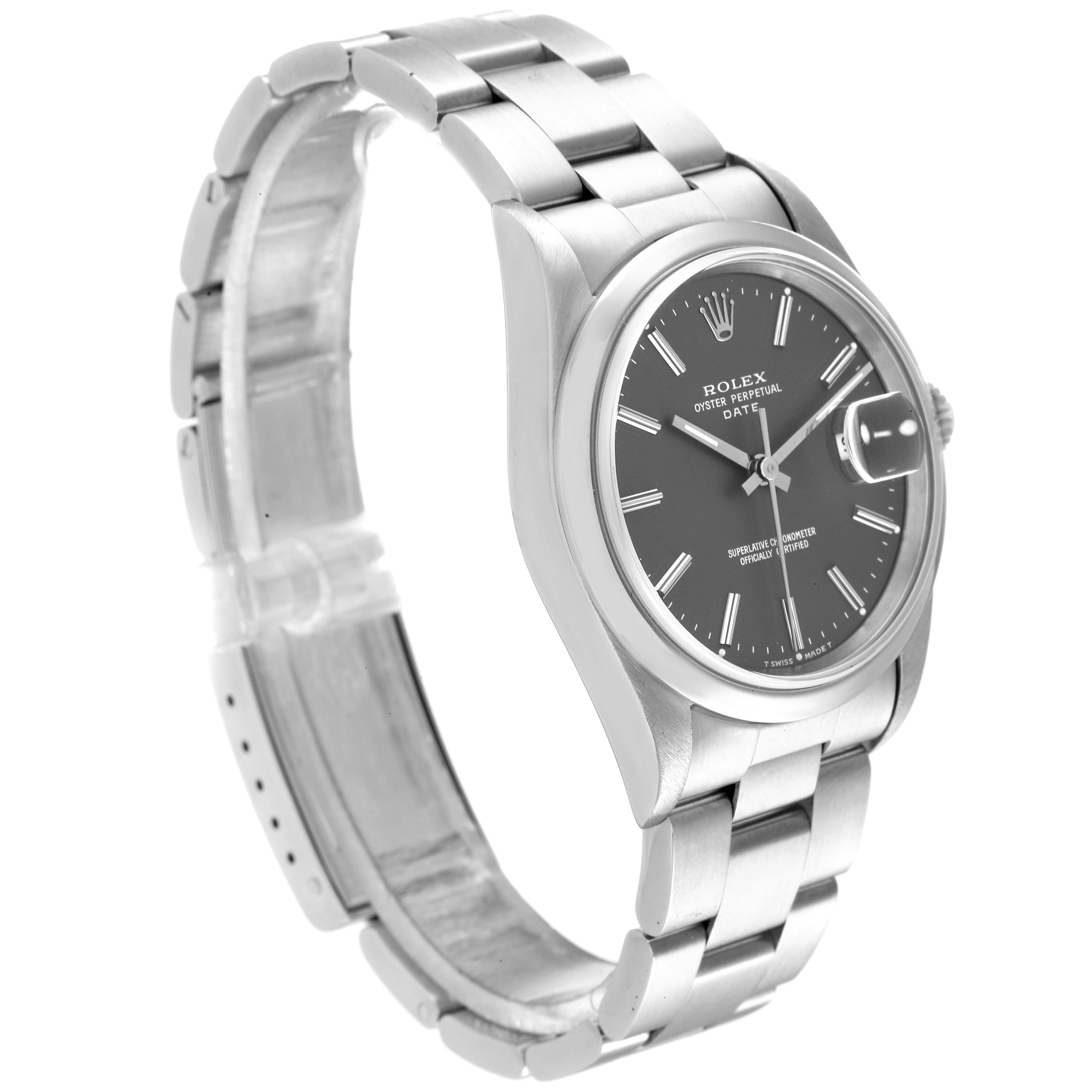 The image shows a Rolex Date 15200 Men's Stainless Steel Silver Dial 15200 Men's Stainless Steel Silver Dial model watch at a three-quarter angle, highlighting the bracelet, case, and dial.