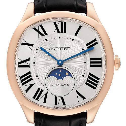 Photo of Cartier Drive Rose Gold Moonphase Mens Watch WGNM0008 Box Papers
