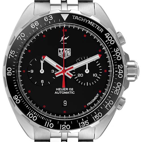 The image shows the front view of a Tag Heuer Formula 1 CAZ201A.BA0641 Men's Stainless Steel Black Dial CAZ201A.BA0641 Men's Stainless Steel Black Dial model watch, featuring its dial, tachymeter bezel, and chronograph subdials.